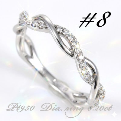 プラチナ950 ダイヤ リング 0.20ct R3651DI-P2 #8