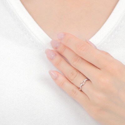 0.2CT ダイヤチェーンデザインリング　R3990DI-R #8