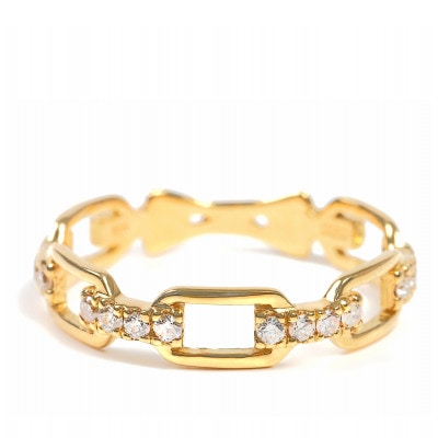 0.2CT ダイヤチェーンデザインリング　R3990DI-Y #8