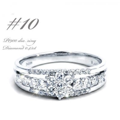 プラチナ ダイヤ リング 0.45CT R3363DI-P #10