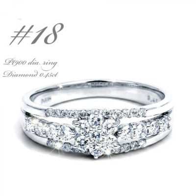プラチナ ダイヤ リング 0.45CT R3363DI-P #18
