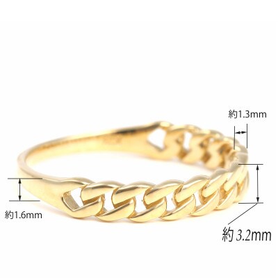 新入荷 未使用品 k18 天然ダイヤモンド チェーン リング 18金 ダイヤモンド チェーンモチーフ リング / K18 Diamond ring