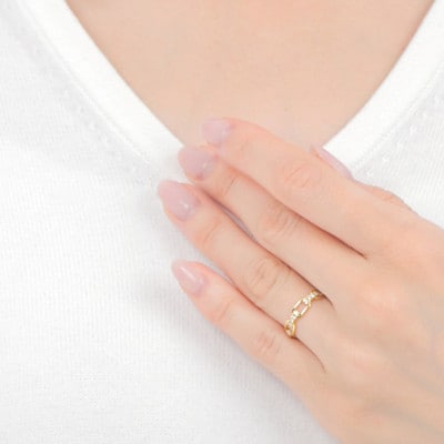 0.2CT ダイヤチェーンデザインリング　R3990DI-Y #12