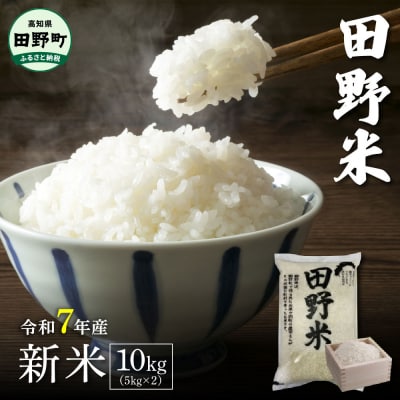 ★令和7年産 新米★四国一小さなまちの田野米 10kg(5kg×2袋)～精米・白米～