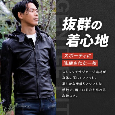 【デグナー】フード付きレザージャケット [24SJ-3] (Mサイズ)