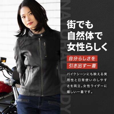 【デグナー】レディースレザージャケット[FR20SJ-9] ブラック Sサイズ|バイク バイクギア