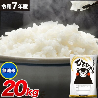令和7年産 ひのひかり 無洗米 20kg 《7-14日以内に出荷予定(土日祝除く)》