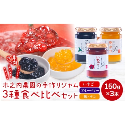 木之内農園 ジャム　3種食べ比べセット 150g×3本 《30日以内に出荷予定(土日祝を除く)》 