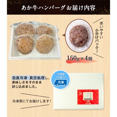 あか牛 ハンバーグ4個入り 150g×4個 《60日以内に出荷予定(土日祝除く)》