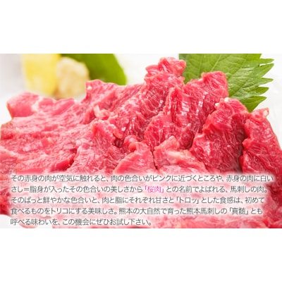 【国内肥育】国産赤身馬刺し320g+タレ100ml付き《30日以内に出荷(土日祝除く)》