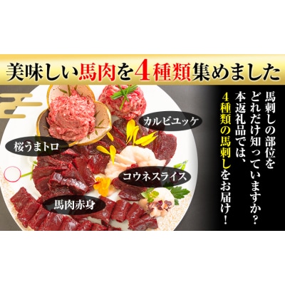 馬刺し復興福袋4種セット 馬肉 冷凍 《60日以内に出荷予定(土日祝除く)》