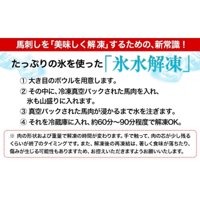 馬刺し復興福袋4種セット 馬肉 冷凍 《60日以内に出荷予定(土日祝除く)》