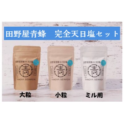 【四国一小さなまちのお塩】 塩職人 田野屋青蜂　完全天日塩セット