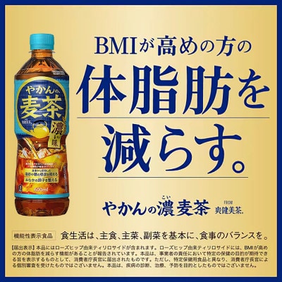 やかんの濃麦茶 from 爽健美茶 600mlPET 1ケース24本セット[54171350]