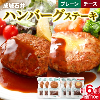 成城石井 ハンバーグステーキ プレーン&チーズ 6個セット