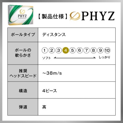 ゴルフボール PHYZ(ファイズ)イエロー/ 8ダース