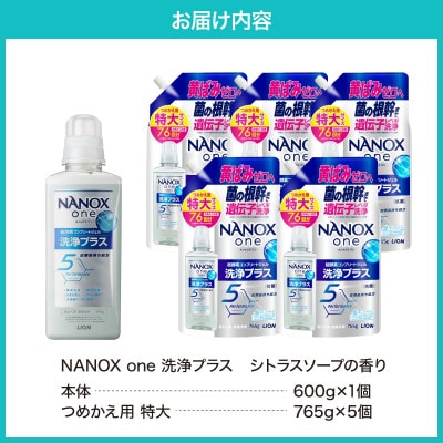 NANOX one 洗浄プラスシトラスソープの香り 本体600g×1個 詰替え用特大765g×5個