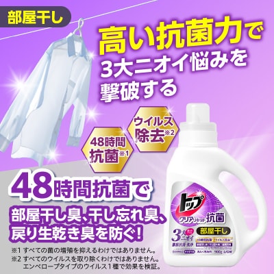 トップクリアリキッド抗菌 (微香性)フレッシュフローラル 本体1個 詰替え超特大3個