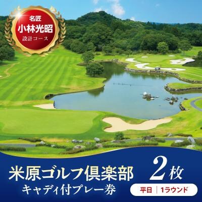 米原ゴルフ倶楽部 1R キャデイ付プレー券(7～9月、1～3月昼食付) 1名様券 2枚