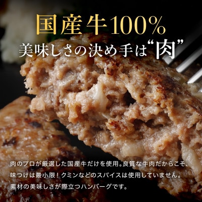【レンジで簡単】国産牛100% 直火焼きハンバーグ 6個【個包装】