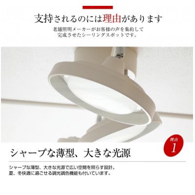 LEDシーリングスポットライト ストレート 天井照明 リモコン付き