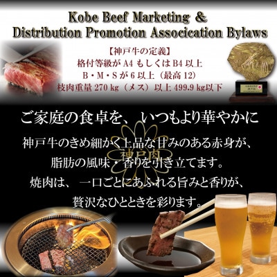 神戸牛(神戸ビーフ) 焼き肉用セット 計1Kg TKYS5 【2026年4月より順次発送】
