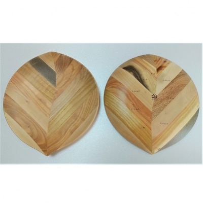 【果樹から生まれたくだものうつわ】木の葉皿(中)2枚セット　0058-2201