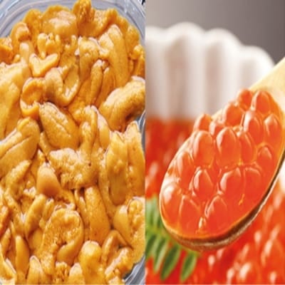 エゾバフンウニ塩水、いくら醤油漬[11月下旬以降発送]  D-53026