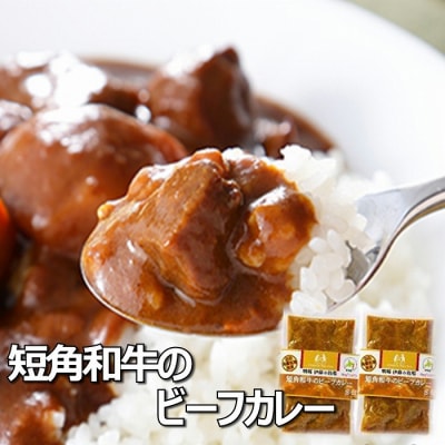 【北海道根室産】短角和牛のビーフカレー4P A-43017
