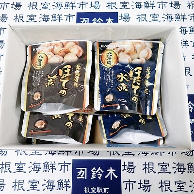 無添加ほたての旨煮6P、ほたての水煮5P A-14263