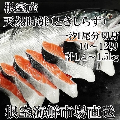 【北海道根室産】無添加天然時鮭(トキシラズ)1尾分切身(10～12切) B-28120