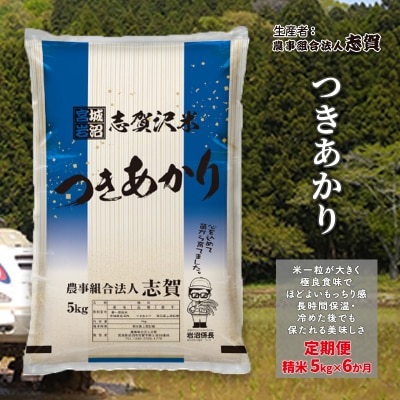 【令和7年産】【6ヶ月定期便】つきあかり 精米5kg [No.5704-0761]