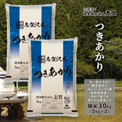 【令和7年産】志賀沢米 つきあかり精米10kg (5kg×2) [No.5704-0502]