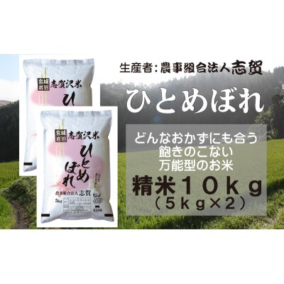 【令和7年産】志賀沢米 ひとめぼれ 精米10kg (5kg×2)[No.5704-0504]