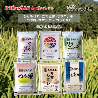 【令和7年産】志賀沢米 食べ比べセット 2kg [No.5704-0817]