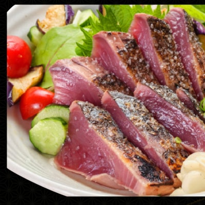 炭焼きかつおタタキ 3節 1kg以上　7～10人前