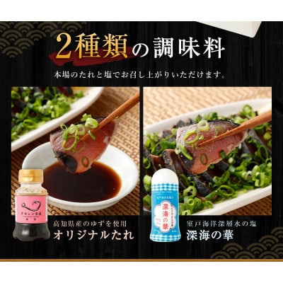 【定期便 / 3ヶ月連続】 土佐流藁焼きかつおのたたき 2種食べ比べ4節セット(タレ・塩付き)