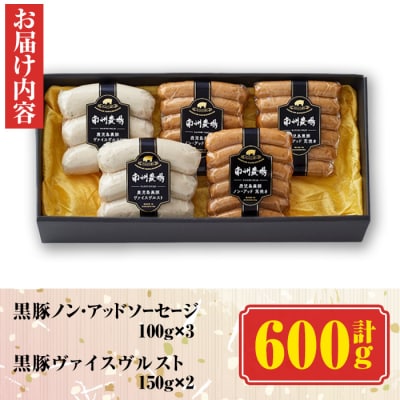 南州農場　黒豚ノン・アッドソーセージ詰合せA(2種)　A03007 