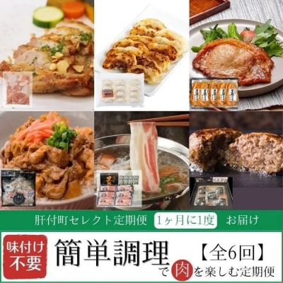 <定期便・全6回>肝付町セレクト定期便《簡単調理で肉を楽しむ定期便B》　F90005