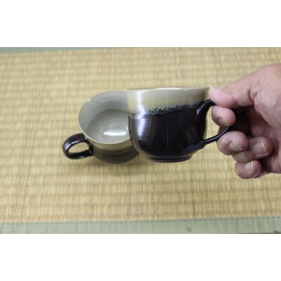 ペアマグカップ(飴釉薬)