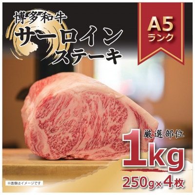 博多和牛サーロインステーキセット　1kg[250g×4枚](添田町)