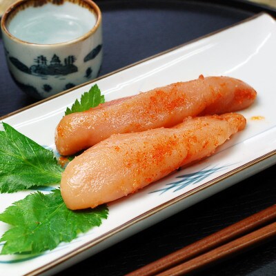 無着色　辛子明太子450g(1本物)【化粧箱・包装紙付】(添田町)