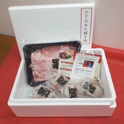 佐賀牛肩ローススライス250g&佐賀牛100%手作りハンバーグ130g×4個入りセット_SS125