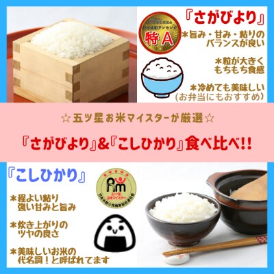【2023年11月中旬発送】【無洗米】《さがびより2kgコシヒカリ2kg》(真空パック)_SS008