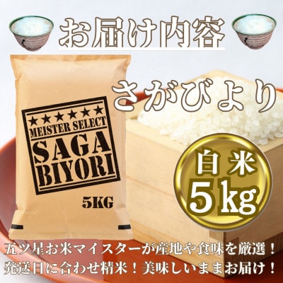 令和6年産　さがびより白米5kg【五つ星お米マイスター厳選!】_SS069