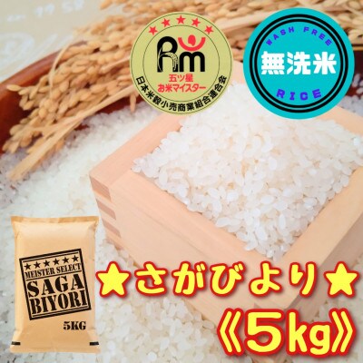 【無洗米】さがびより5kg【五つ星お米マイスター厳選!】_SS071