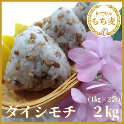 【2023年5月下旬発送】『もち麦』2kg(1kg×2袋)佐賀県産【ダイシモチ】_SS075