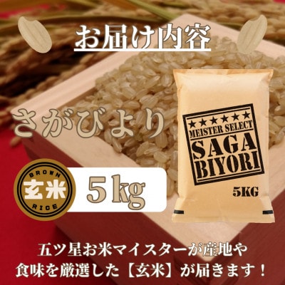 令和6年産【玄米】さがびより5kg【五つ星お米マイスター厳選!】_SS476