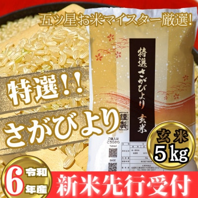 早割 リフト券 令和6年産《特選さがびより》玄米5kg(2024年11月より順次発送)_ 米・雑穀・粉類