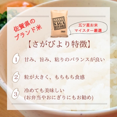 令和7年産【無洗米】さがびより3kg・夢しずく3kg(計6kg)_SS1071